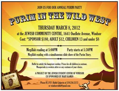 Purim in the Wild West