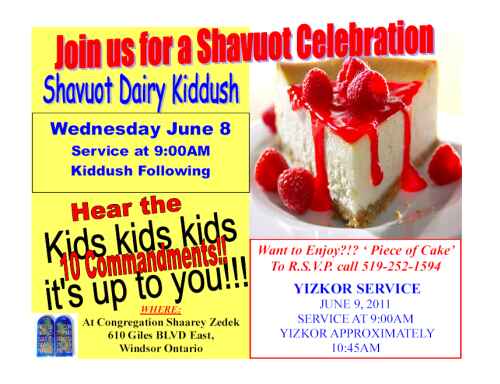 Join us for a Shavuot Celebration