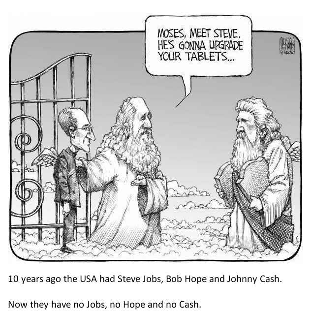 Moses, meet Steve - Cartoon by Bruce MacKinnon