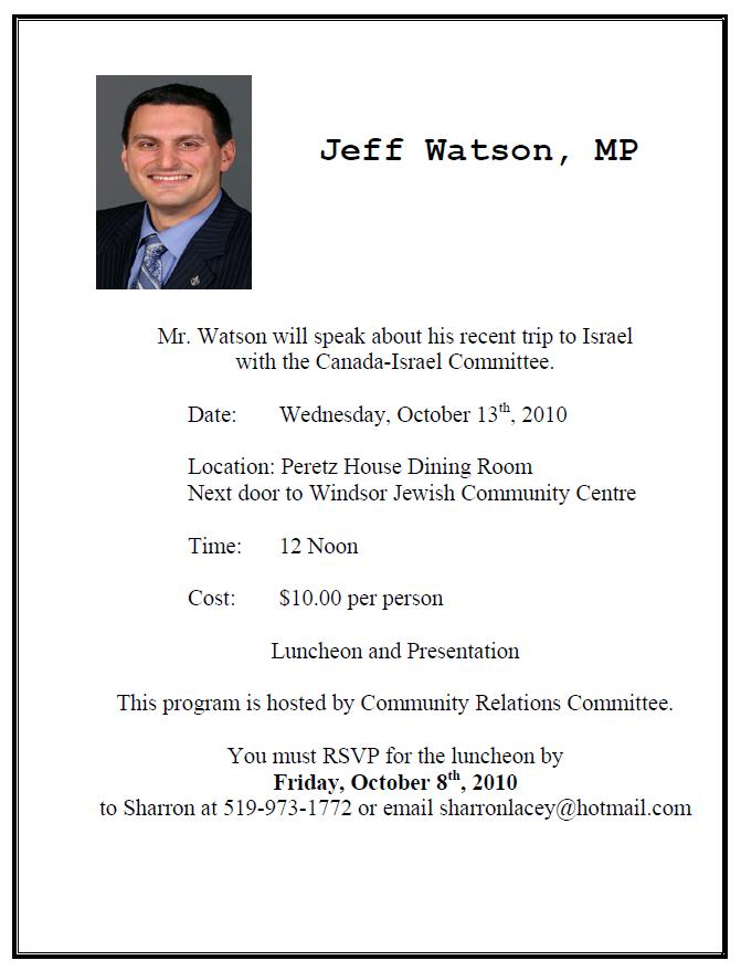 Jeff Watson to address the public at WJCC